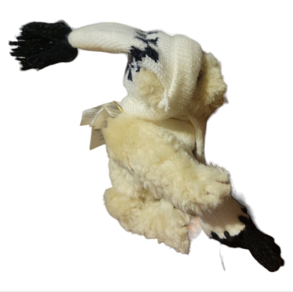 Vtg 93 Kitties Polar Bear Knitted Scarf Hat Movable Arms Legs - Picture 4 of 7